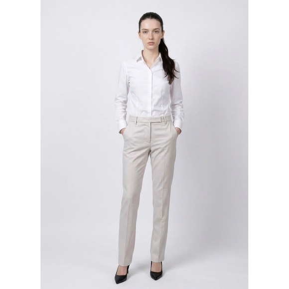 Gunex Pants - Gunex for‎ Brunello Cucinelli Cream Stretch Trousers Made in Italy Womens 8